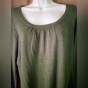 The Limited Forest Green Long Sleeve Top